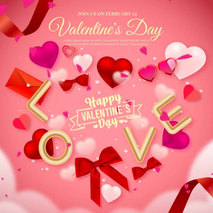 Valentines day Instagram Plasing template