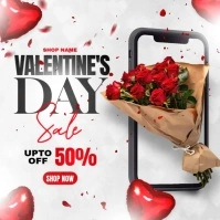 valentines day โพสต์บน Instagram template