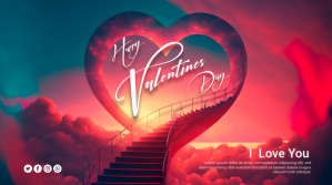 Valentines day Display digitale (16:9) template