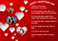 Valentines day Postal template