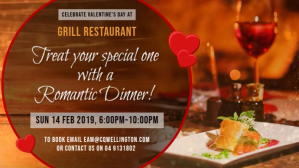 Valentines Day Dinner  Deal  Digital Display Template