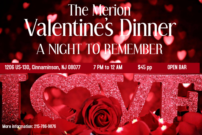Valentines Day Dinner Template | PosterMyWall