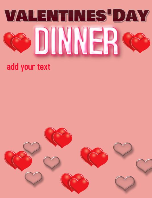 VALENTINES DAY DINNER Template PosterMyWall