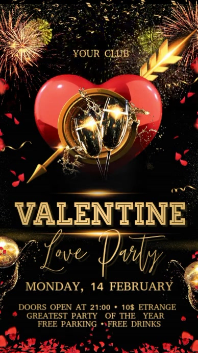 Valentines Day Display Цифровой дисплей (9 : 16) template