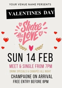 Valentines Day Event A4 template