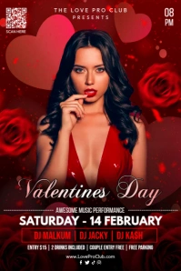 Valentines Day Event Party Poster template
