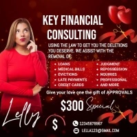 valentines day  FINANCIAL CONSULTING Publicación de Instagram template