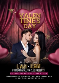 valentines day flye A5 template