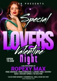 Valentines Day Flyer A6 template