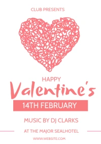 valentines day flyer media template A2