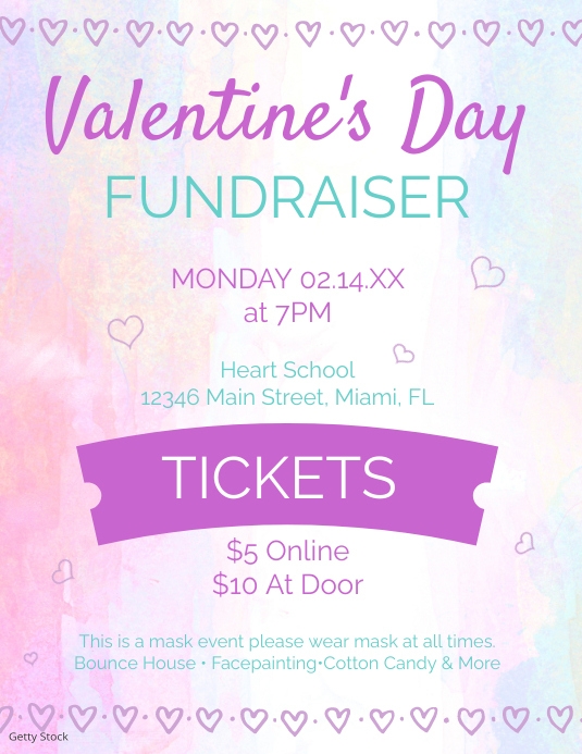 Valentines Day Fundraiser Flyer Template | PosterMyWall