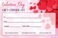 Valentines Day Gift Certificate Label template