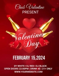 valentines day i Pamflet (Letter AS) template