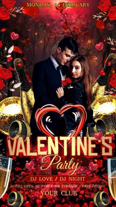 Valentines Day Instagram Story Template PosterMyWall Valentines Day Instagram Story Template PosterMyWall