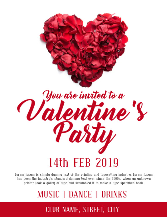 Valentines day invite Template PosterMyWall