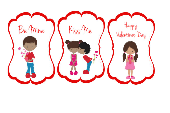 Valentines Day Gift Tags Etiket template