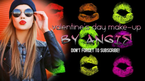 Valentines Day  Make-Up Channel Banner Video Coverfoto til YouTube-kanal template