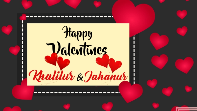 valentines day name card Template | PosterMyWall