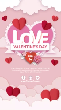 Valentines Day Online Greetings Instagram-Story template