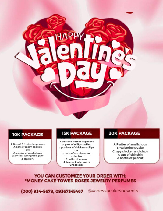 Valentines Day Package Flyer (US Letter) template