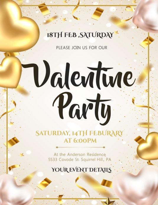Copy of valentines day party | PosterMyWall