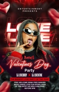 Valentines day party Tabloid template
