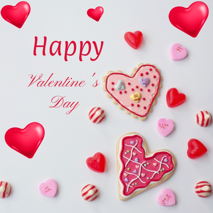 valentines day party Instagram Post template