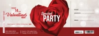 Valentines Day Party Ticket Facebook Cover Photo template