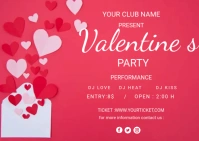 valentines day postcard template