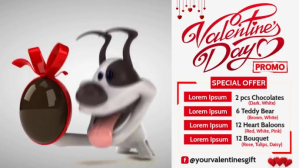 Valentines Day Promo Facebook Cover Video (16:9) template