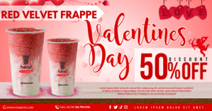 Valentines Day Promo Изображение, которым поделились на Facebook template