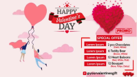 Valentines Day Promo Facebook Cover Video (16:9) template