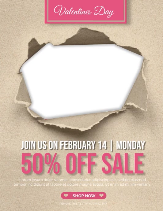 Valentines Day Sale 11 Iflaya (Incwadi ye-US) template