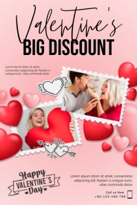 valentines day sale Poster template