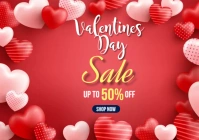 Valentines Day Sale A4 template