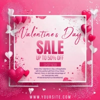 valentines day sale flyer Instagram 帖子 template