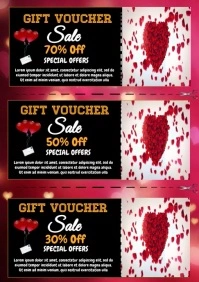 Valentines day sale gift voucher a4 (1) template