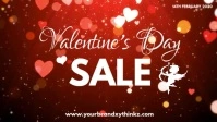 Valentines Day Sale hearts Retail Shopping ad Ikhava Yevidiyo ye-Facebook (16:9) template