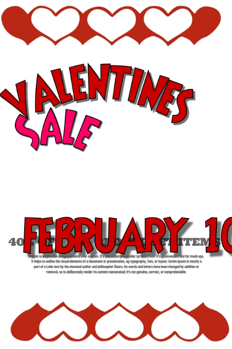 Real estate psd flyer template #16391 Valentines Day Sale Template | PosterMyWall