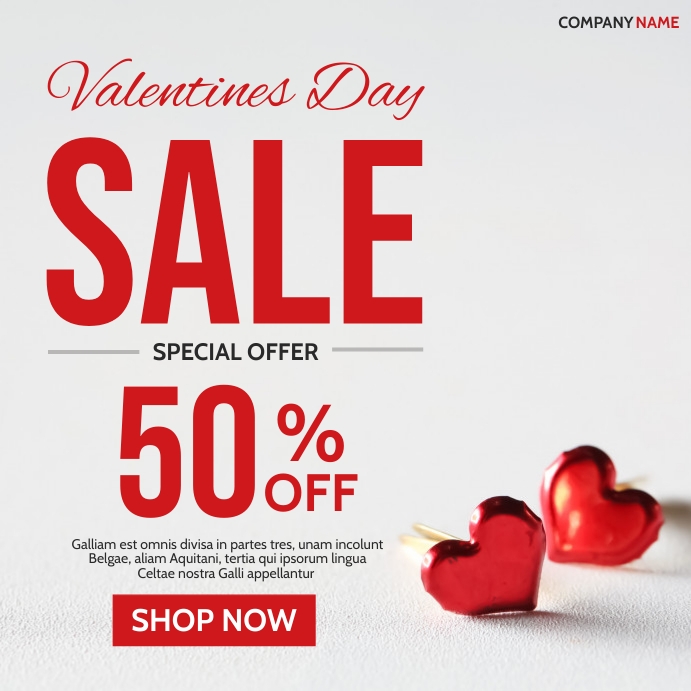 Valentinstag Verkauf Werbung Instagram Vorlage Postermywall