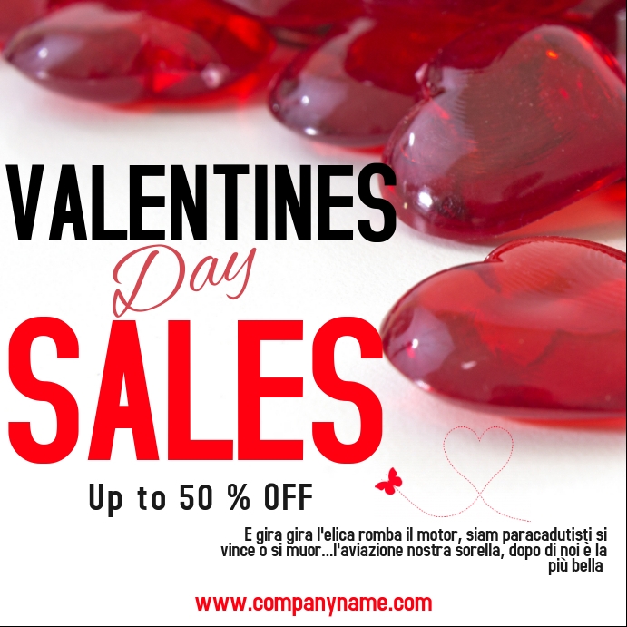 Valentines day sales instagram post ad Template PosterMyWall