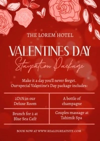 Valentines Day Staycation Package A3 template