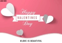 valentines day video Postcard template