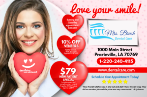 Valentines Dental Ads Label template