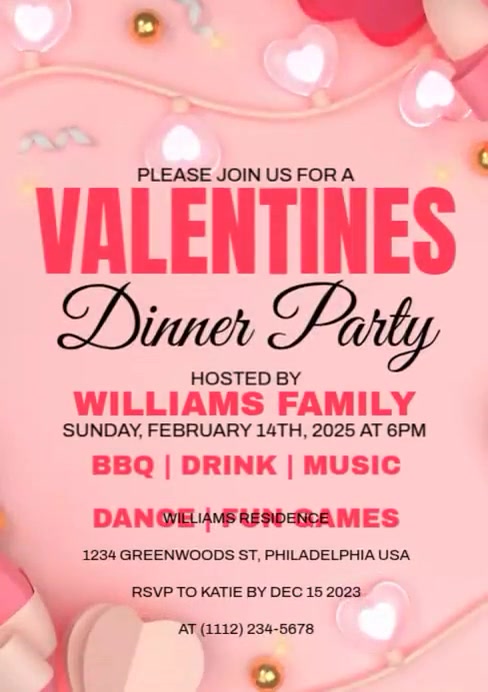 Valentines Dinner Date Template PosterMyWall