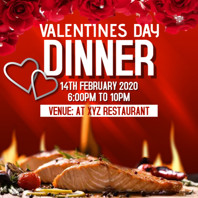 Happy valentine's day alternatives Copy of Valentines dinner | PosterMyWall