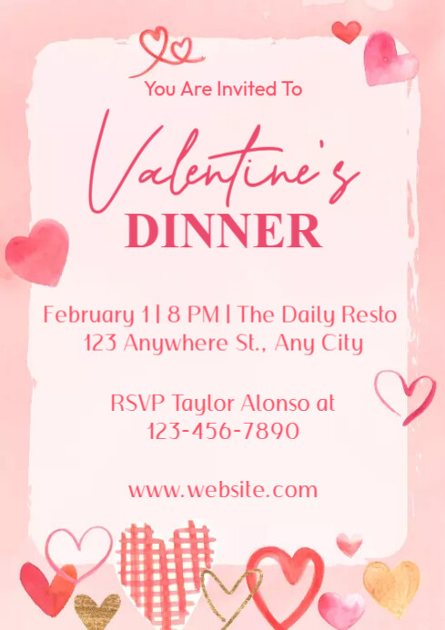 Valentines Dinner Template PosterMyWall
