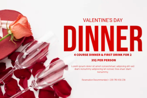 Valentines dinner Label template