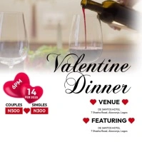 Valentines Dinner Instagram Post template