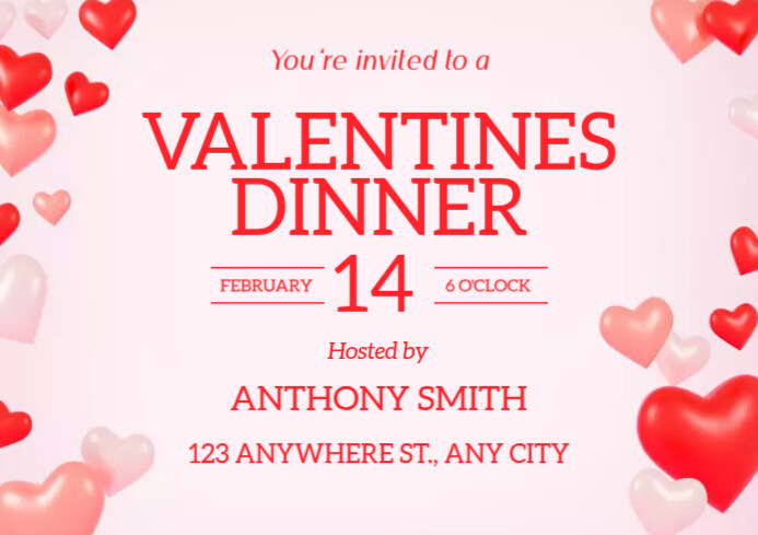 Valentines Dinner Template PosterMyWall